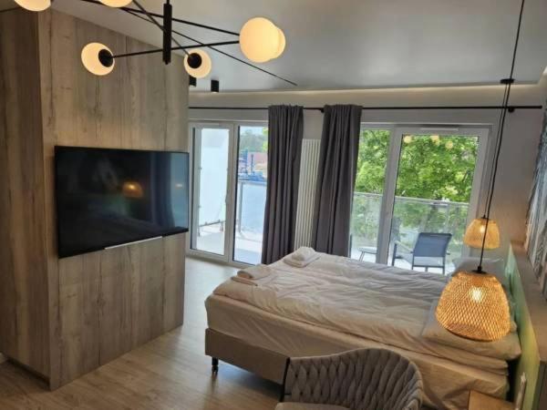 Apartament Z Widokiem Na Morze I Port Mrzezyno Bagian luar foto